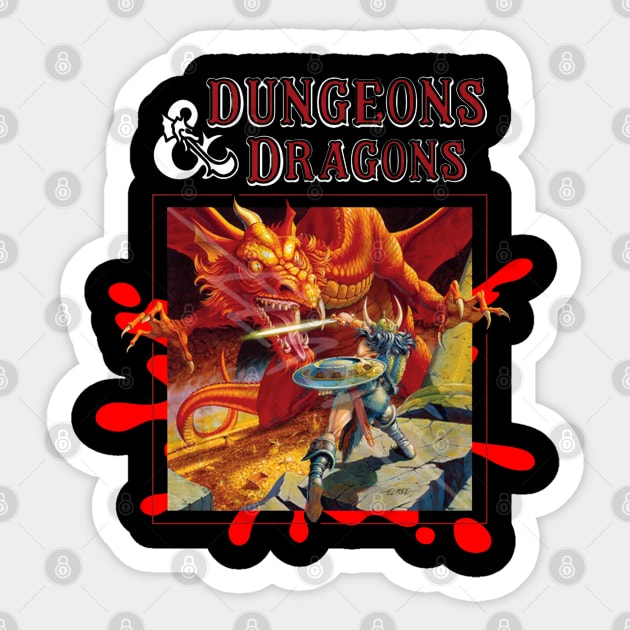 Dungeons And Dragons Dragon Slayer Sticker by joeysartworld